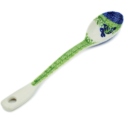 Polish Pottery Spoon 12&quot; Hare In Tall Grass