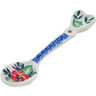 Polish Pottery Spoon 5&quot; Red Pansy