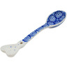 Polish Pottery Spoon 5&quot; Winter Frost