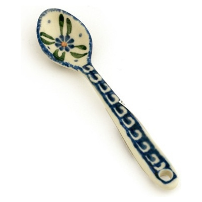 Polish Pottery Spoon 6&quot; Aster Party UNIKAT