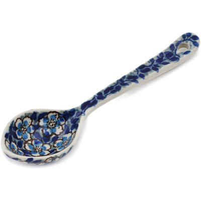 Polish Pottery Spoon 6&quot; Flowers On The Water UNIKAT