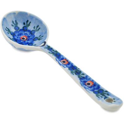 Polish Pottery Spoon 7&quot; Blue Delight UNIKAT