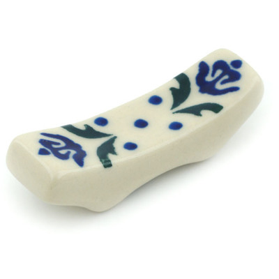 Polish Pottery Spoon Rest 2&quot; Graphic Armor
