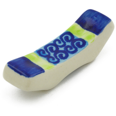 Polish Pottery Spoon Rest 2&quot; Midnight Eclipse