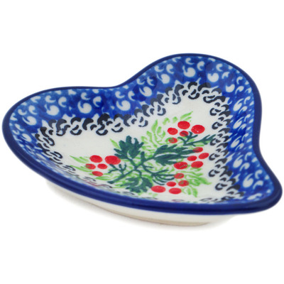 Polish Pottery Spoon Rest 3&quot; Blooming Rowan