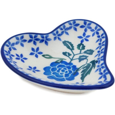Polish Pottery Spoon Rest 3&quot; Flowers In The Snowfall