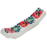 Polish Pottery Spoon Rest 3&quot; Red Pansy