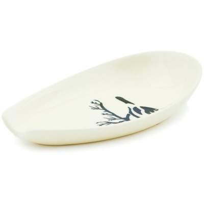Polish Pottery Spoon Rest 5&quot; Birds At Night