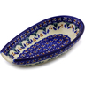 Polish Pottery Spoon Rest 5&quot; Blue Cress