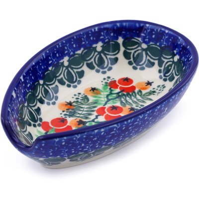Polish Pottery Spoon Rest 5&quot; Currant Tomatoes