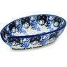 Polish Pottery Spoon Rest 5&quot; Flowers At Dusk