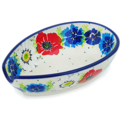 Polish Pottery Spoon Rest 5&quot; Polish Country