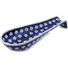 Polish Pottery Spoon Rest 9&quot; Simple Daisy