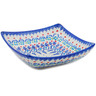 Polish Pottery Square Bowl 8&quot; Graphic Armor