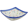 Polish Pottery Square Bowl 8&quot; Tulip Meadow