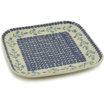 Polish Pottery Square Plate 10&quot; Sweet Dreams