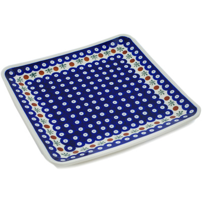 Polish Pottery Square Plate 11&quot; Mosquito