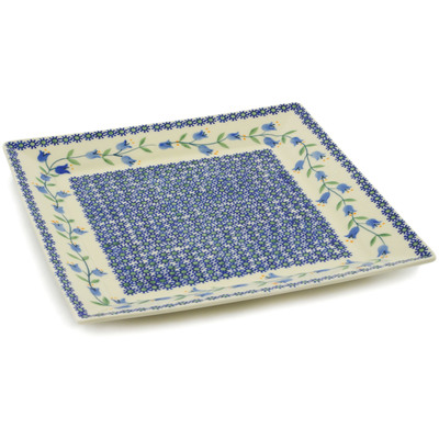 Polish Pottery Square Plate 11&quot; Sweet Dreams