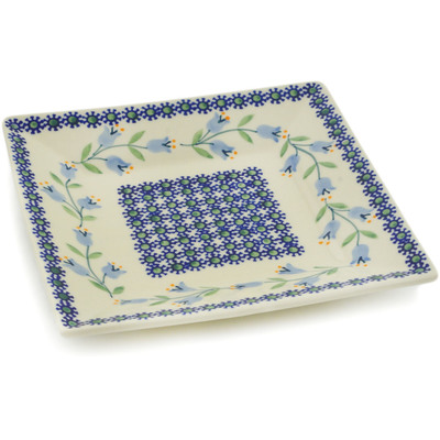 Polish Pottery Square Plate 7&quot; Sweet Dreams