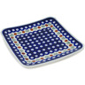 Polish Pottery Square Plate 8&quot; Mosquito