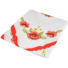 Textile Square Tablecloth 34 inches Red Poppy