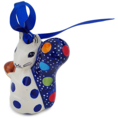 Polish Pottery Squirrel Figurine 3&quot; Lights In The Sky