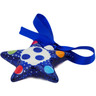 Polish Pottery Star Ornament 3&quot; Lights In The Sky