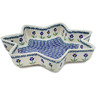 Polish Pottery Star Shaped Bowl 12&quot; Mariposa Lily