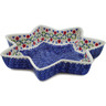 Polish Pottery Star Shaped Bowl 12&quot; Rings Of Happiness