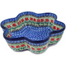 Polish Pottery Star Shaped Bowl 9&quot; Maraschino