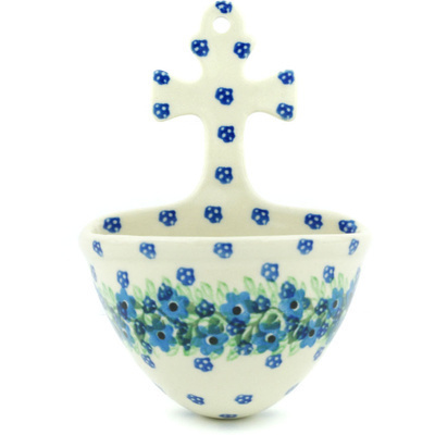 Polish Pottery Stoup 5&quot; Spring Surprise