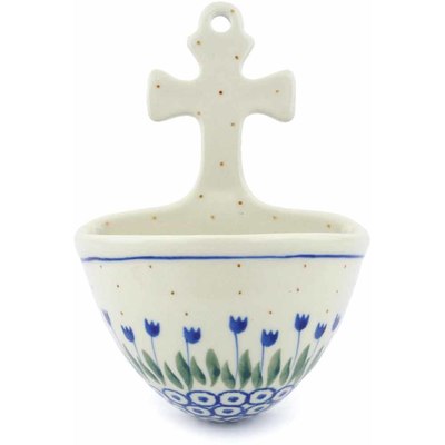 Polish Pottery Stoup 5&quot; Water Tulip