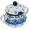 Polish Pottery Sugar Bowl 11 oz Poppy Circle