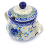 Polish Pottery Sugar Bowl 7 oz Blue Dreams