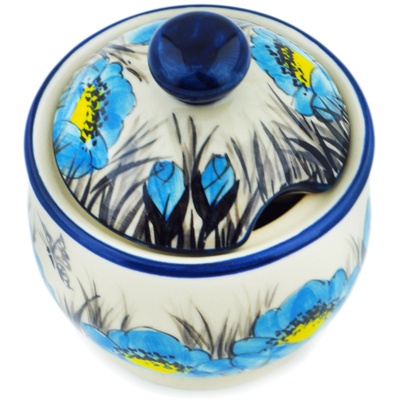 Polish Pottery Sugar Bowl 8 oz Mystical Meadow