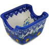Polish Pottery Sugar Packet Holder 4&quot; Blue Wildflower UNIKAT