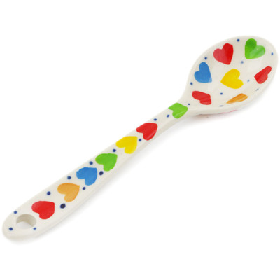Polish Pottery Sugar Spoon In Love With Love UNIKAT