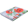 Textile Table Cloth 70&quot; Fresh Red Poppy Grey