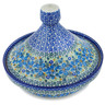 Polish Pottery Tagine Pot 57 oz Floral Blue Dreams UNIKAT