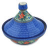 Polish Pottery Tagine Pot 57 oz Red Jackmanii UNIKAT