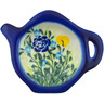 Polish Pottery Tea Bag or Lemon Plate 4&quot; Bright Blooms