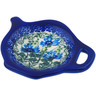 Polish Pottery Tea Bag or Lemon Plate 4&quot; Fresh Flora