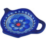 Polish Pottery Tea Bag or Lemon Plate 5&quot; Blue Heaven UNIKAT