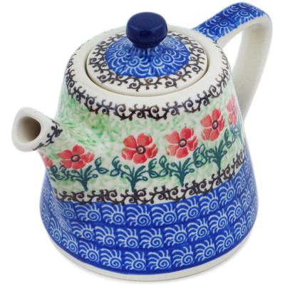 Polish Pottery Tea or Coffee Pot 10 oz Maraschino