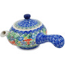 Polish Pottery Tea or Coffee Pot 11 oz Trumpet Garden UNIKAT