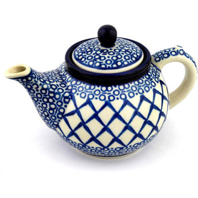 Polish Pottery Tea or Coffee Pot 13 oz Chantilly
