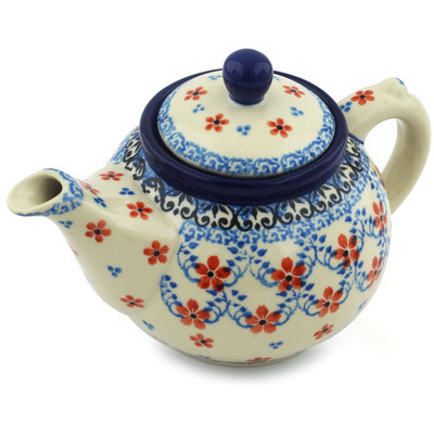 Polish Pottery Tea or Coffee Pot 13 oz
