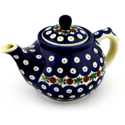 Polish Pottery Tea or Coffee Pot 13 oz Mosquito