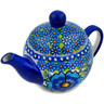 Polish Pottery Tea or Coffee Pot 15 oz Orchid Crown UNIKAT