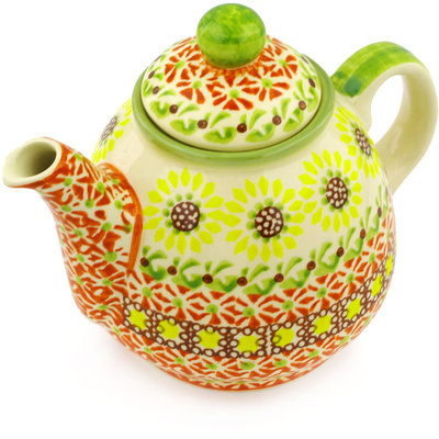 Polish Pottery Tea or Coffee Pot 19 oz